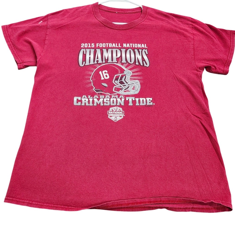 Alabama Crimson Tide 2015 Football National Champions T-Shirt Red Mens XL